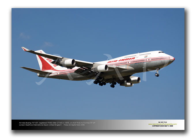 LHR-179 - Air India Boeing 747-437 - VT-ESO (Msn 27165 Ln 1009)