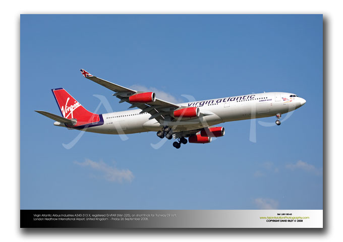 LHR-180 - Virgin Atlantic Airways Airbus Industries A340-313 - G-VFAR (Msn 225) and named �Diana�
