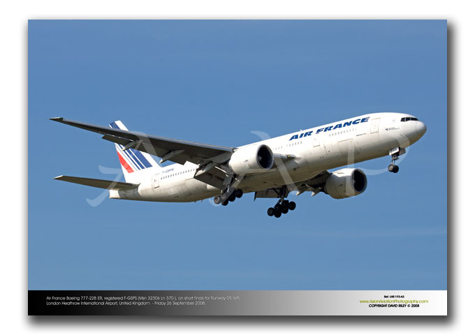 LHR-193 - Air France Boeing 777-228 ER - F-GSPS (Msn 32306 Ln 370)