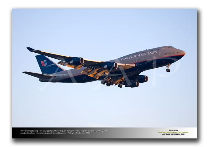 LHR-201 - United Airlines Boeing 747-422 - N104UA (Msn 26902 Ln 1141)