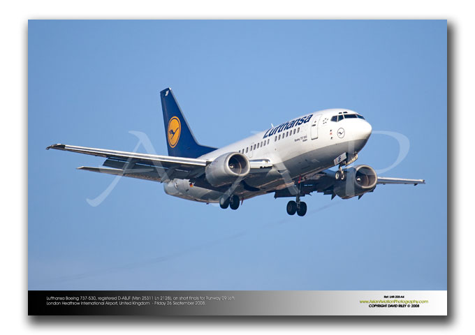 LHR-205 - Lufthansa Boeing 737-530 - D-ABJF (Msn 25311 Ln 2128)
