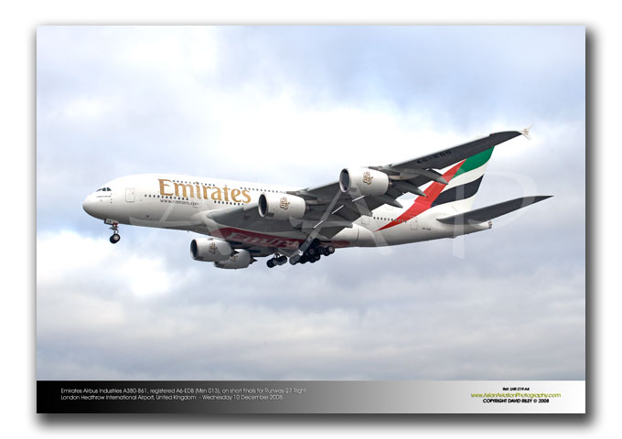 LHR-219 - Emirates Airbus Industries A380-861 - A6-EDB (Msn 013)
