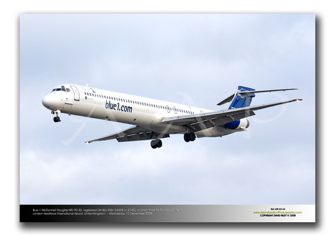 LHR-231 - Blue1 McDonnell Douglas MD-90-30 - OH-BLU (Msn 53458 Ln 2140)
