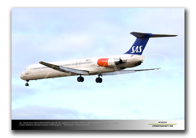 LHR-232 - SAS Skandinavian Airlines McDonnell Douglas MD-82 - LN-RLF (Msn 49383 Ln 1236)