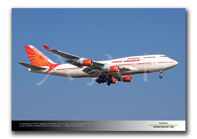 LHR-257 - Air India Boeing 747-437 - VT-ESP (Msn 27214 Ln 1034)