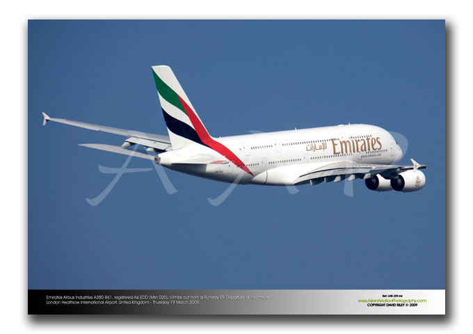 LHR-259 - Emirates Airbus Industries A380-861 - A6-EDD (Msn 020)