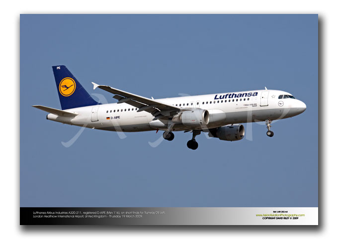 LHR-282 - Lufthansa Airbus Industries A320-211 - D-AIPE (Msn 116)