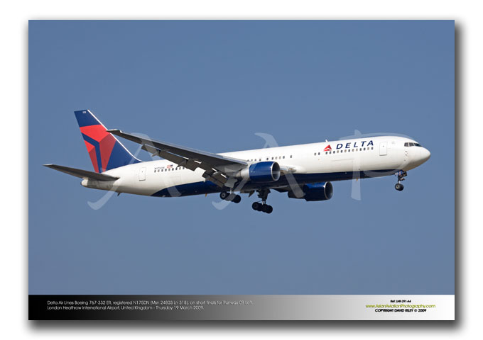 LHR-291 - Delta Air Lines Boeing 767-332 ER - N175DN (Msn 24803 Ln 318)