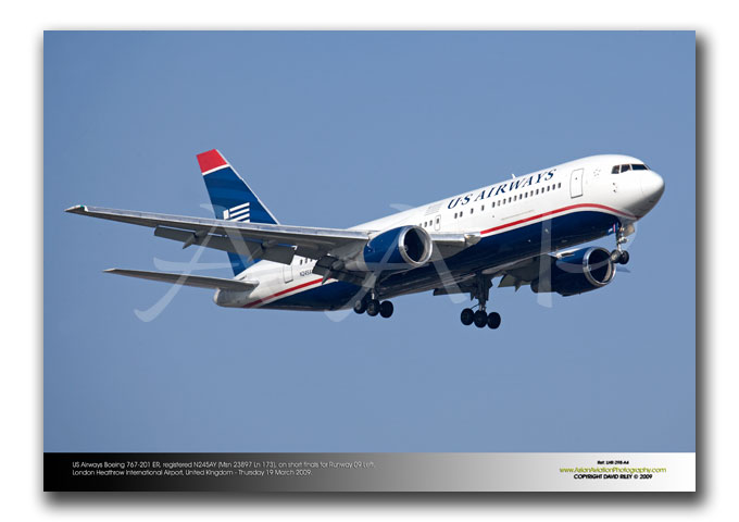 LHR-298 - US Airways Boeing 767-201 ER - N245AY (Msn 23897 Ln 173)