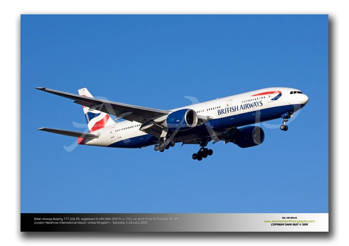 LHR-305 - British Airways Boeing 777-236 ER - G-VIIN (Msn 29319 Ln 157)