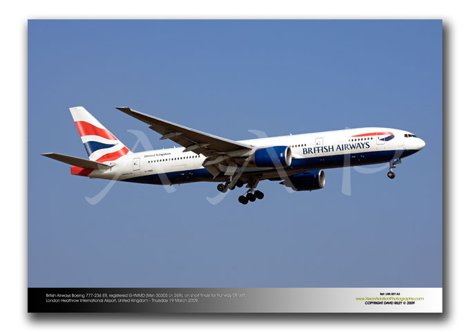 LHR-307 - British Airways Boeing 777-236 ER -  G-YMMD (Msn 30305 Ln 269)