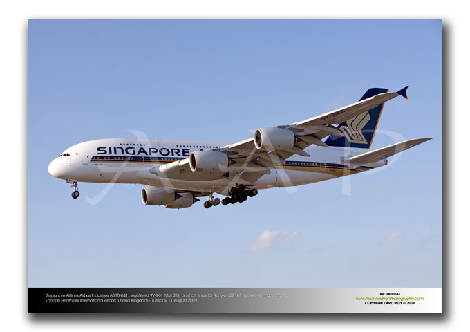 LHR-310 - Singapore Airlines Airbus Industries A380-841 - 9V-SKH (Msn 21)