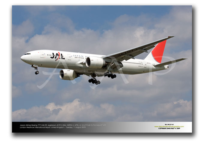 LHR-321- Japan Airlines Boeing 777-246 ER - JA707J (Msn 32894 Ln 475)