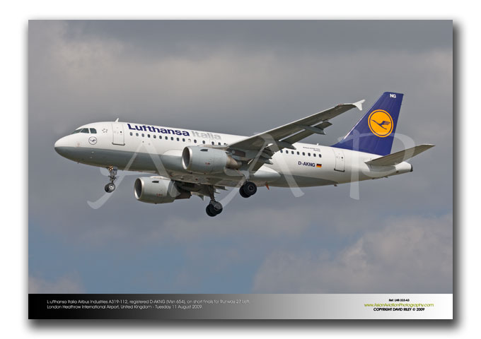 LHR-333 -Lufthansa Italia Airbus Industries A319-112 - D-AKNG (Msn 654)