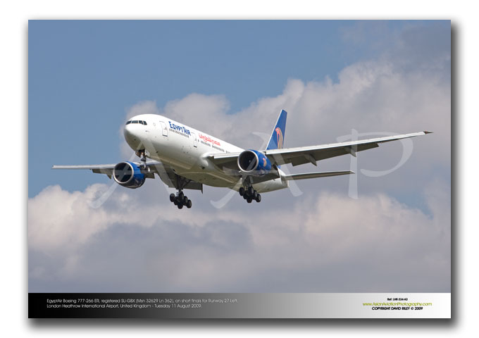 LHR-334 - Egyptair Boeing 777-286 ER - SU-GBX (Msn 32629 Ln 362),