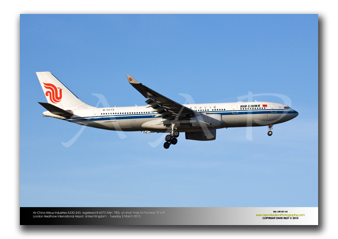 LHR-351 - Air China Airbus Industries A330-243 - B-6073 (Msn 780)