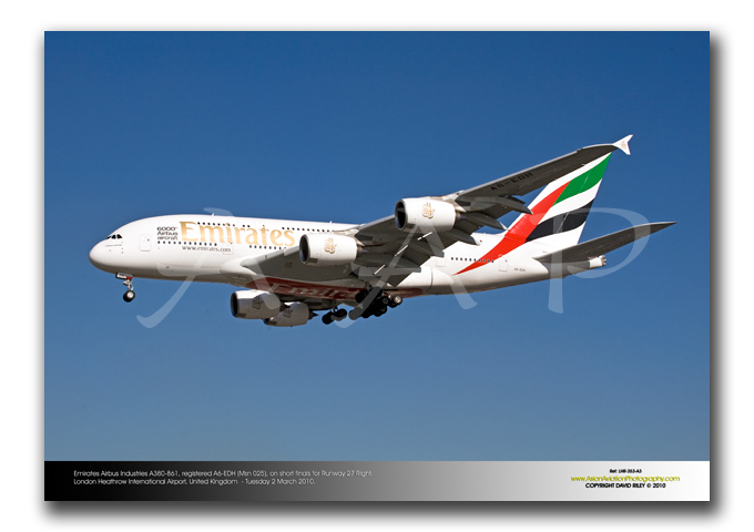 LHR-353 - Emirates Airbus Industries A380-861 - A6-EDH (Msn 025)