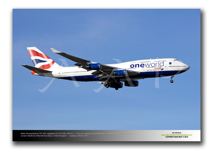 LHR-358 - British Airways Boeing 747-436 - G-CIVK (Msn 25818 Ln 1104) is wearing One World titles