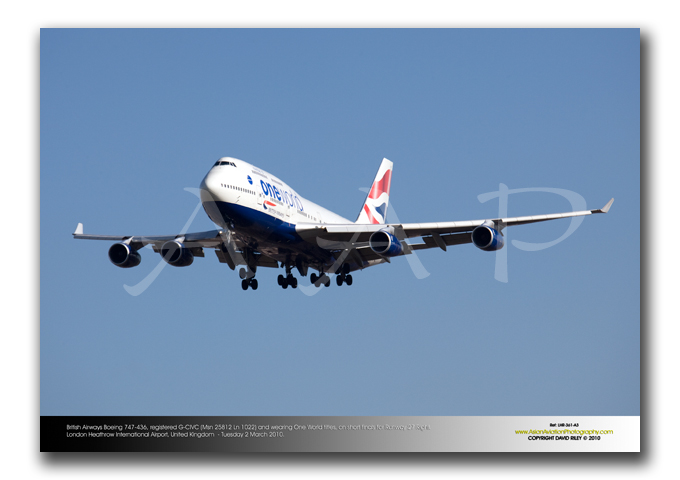 LHR-361 - British Airways Boeing 747-436 - G-CIVC (Msn 25812 Ln 1022) is wearing One World titles