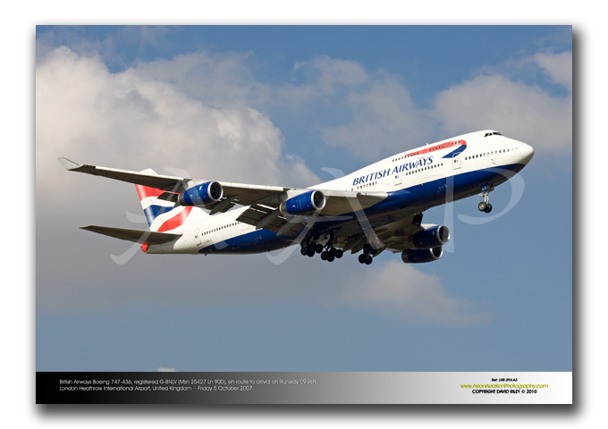 LHR-394 - British Airways Boeing 747-436 - G-BNLV (Msn 25427 Ln 900)
