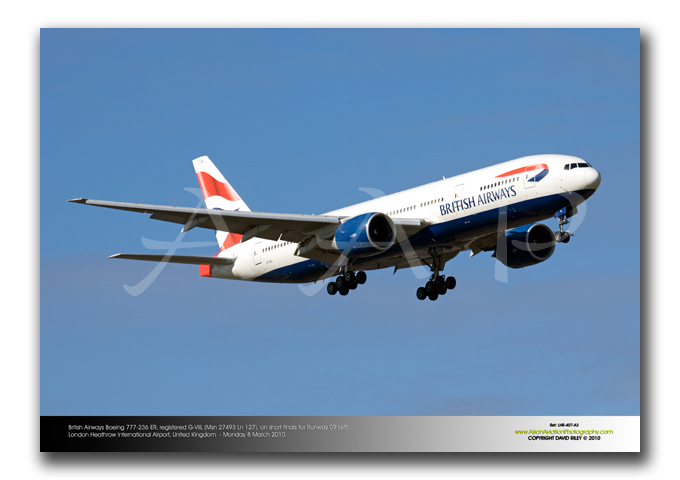 LHR-407 - British Airways Boeing 777-236 ER - G-VIIL (Msn 27493 Ln 127)