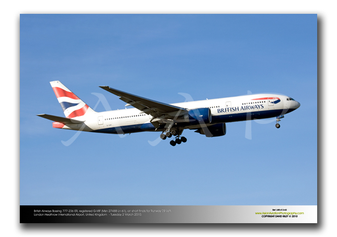 LHR-413 - British Airways Boeing 777-236 ER - G-VIIF (Msn 27488 Ln 61)