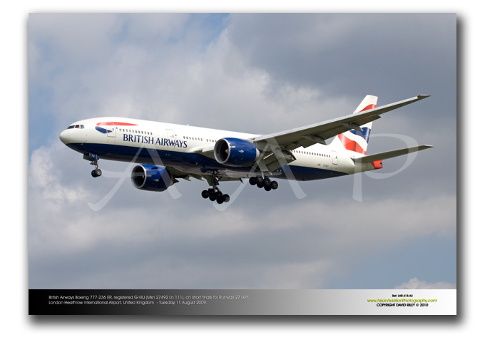 LHR-415 - British Airways Boeing 777-236 ER - G-VIIJ (Msn 27492 Ln 111)