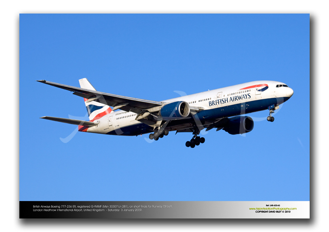 LHR-420 - British Airways Boeing 777-236 ER -  G-YMMF (Msn 30307 Ln 281)