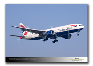 LHR-422 - British Airways Boeing 777-236 ER -  G-ZZZC (Msn 27107 Ln 15)