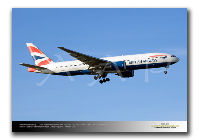 LHR-423 - British Airways Boeing 777-236 ER - G-YMMN (Msn 30316 Ln 346)