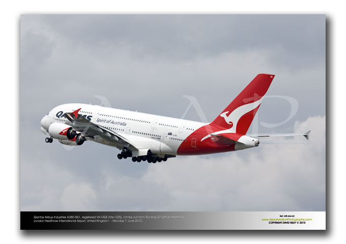 LHR-466 - Qantas Airbus Industries A380-861 - VH-OQE (Msn 025)