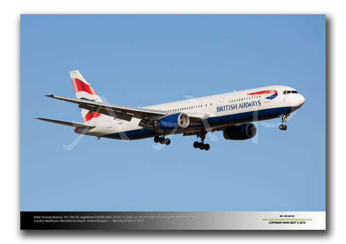 LHR-469 - British Airways Boeing 767-336 ER -  G-BNWI (Msn 24341 Ln 342),