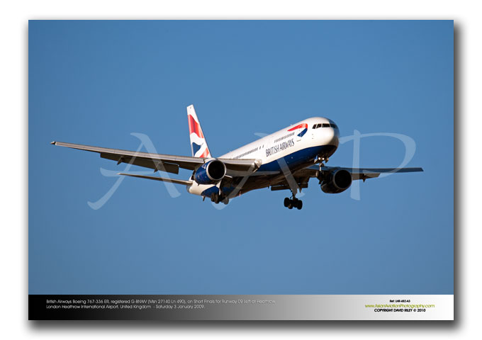 LHR-482 - British Airways Boeing 767-336 ER - G-BNWV (Msn 27140 Ln 490)