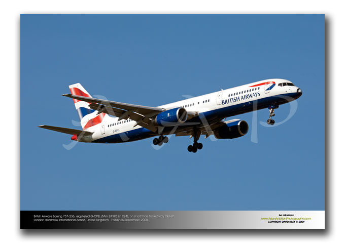 LHR-488 - British Airways Boeing 757-236 - G-CPEL (Msn 24398 Ln 224),
