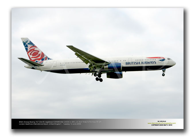 LHR-494 - British Airways Boeing 767-336 ER - G-BNWB (Msn 24334 Ln 281)