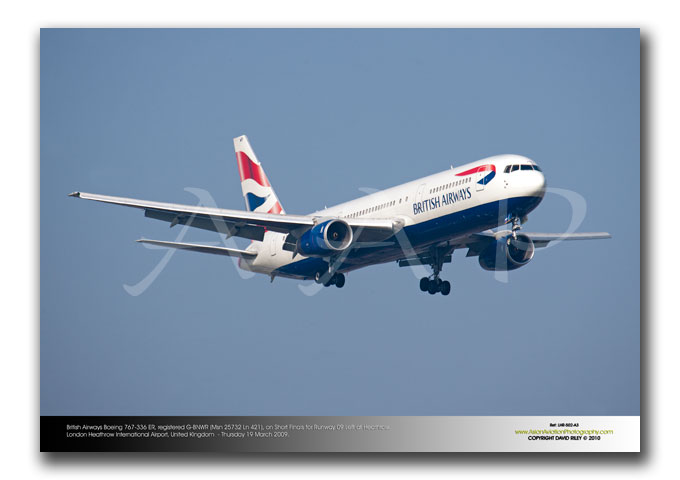 LHR-502- British Airways Boeing 767-336 ER -  G-BNWR (Msn 25732 Ln 421)