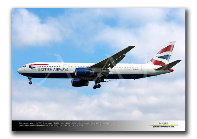 LHR-505- British Airways Boeing 767-336 ER -  G-BNWH (Msn 24340 Ln 335)