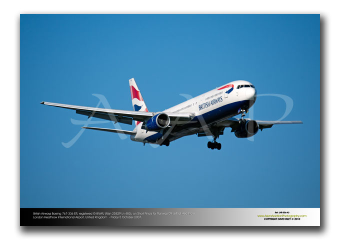 LHR-506 - British Airways Boeing 767-336 ER -  G-BNWU (Msn 25829 Ln 483)