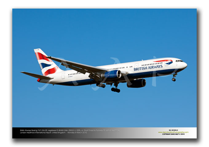 LHR-508 - British Airways Boeing 767-336 ER -  G-BNWX (Msn 25832 Ln 529)