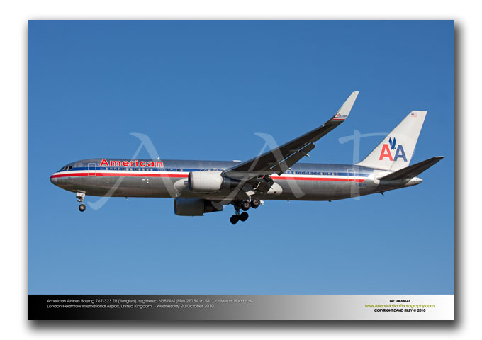 LHR-530 - American Airlines Boeing 767-323 ER (Winglets) - N387AM (Msn 27184 Ln 541)