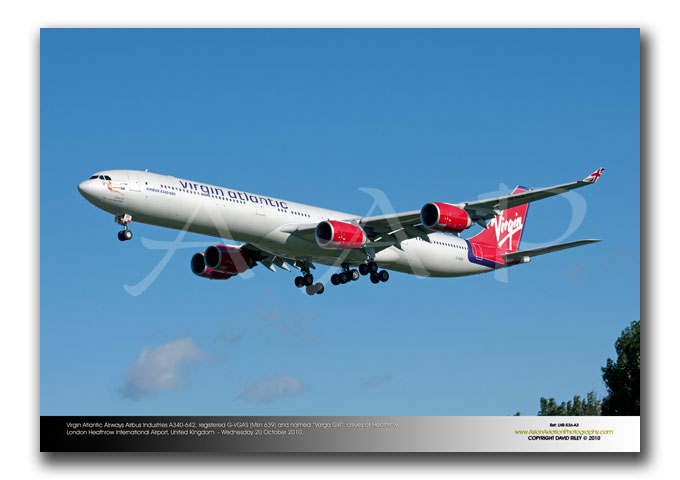 LHR-536 - Virgin Atlantic Airways Airbus Industries A340-642 - G-VGAS (Msn 639) and named �Varga Girl�,