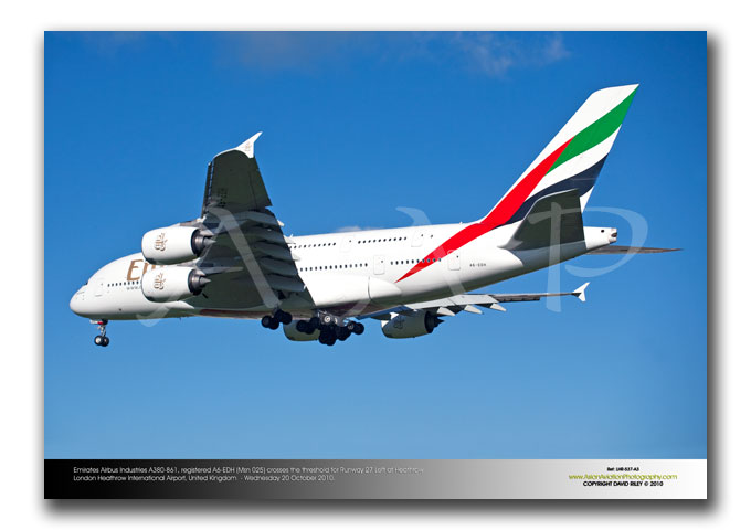 LHR-537 - Emirates Airbus Industries A380-861 - A6-EDH (Msn 025)