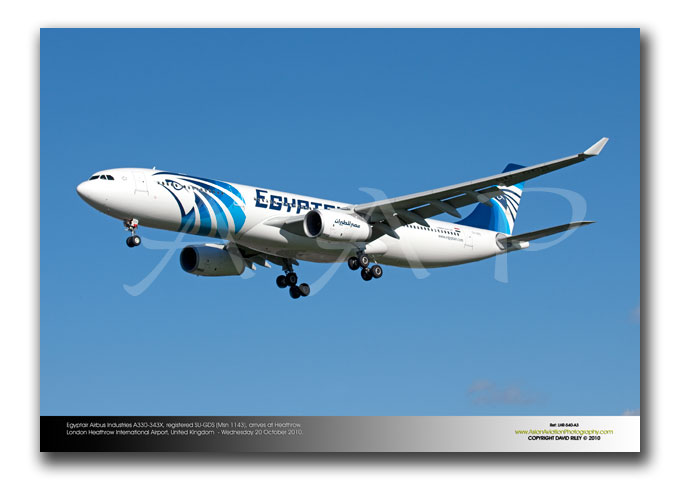 LHR-540 - Egyptair Airbus Industries A330-343X - SU-GDS (Msn 1143)