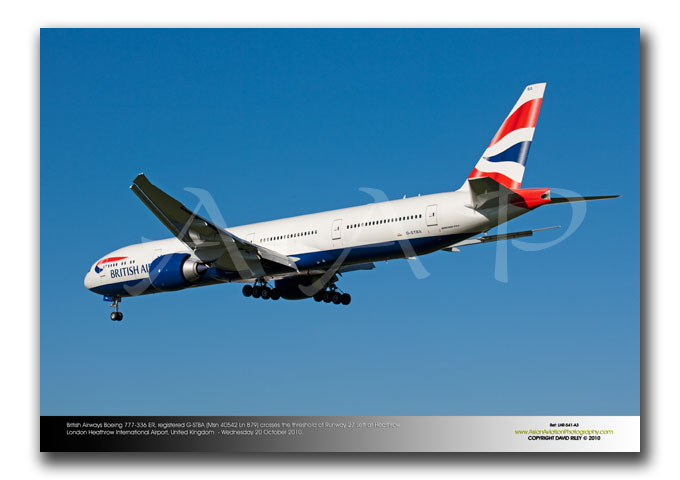 LHR-541 - British Airways Boeing 777-336 ER - G-STBA (Msn 40542 Ln 879) 