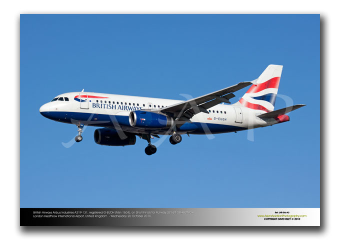 LHR-546 - British Airways Airbus Industries A319-131 - G-EUOH (Msn 1604)