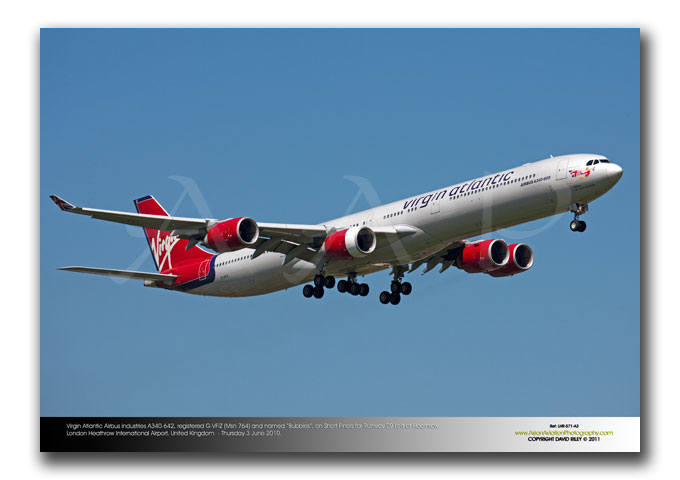LHR-571 - Virgin Atlantic Airways Airbus Industries A340-642 - G-VFIZ (Msn 764) and named �Bubbles�