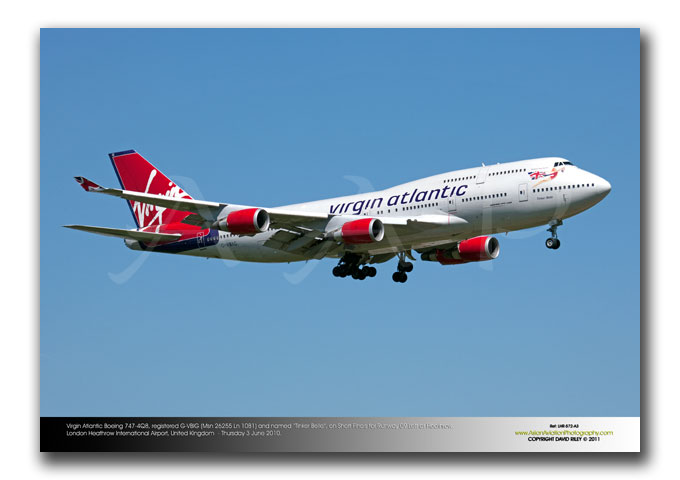 LHR-572 - Virgin Atlantic Airways Boeing 747-4Q8 - G-VBIG (Msn 26255  Ln 1081) and named �Tinker Belle�