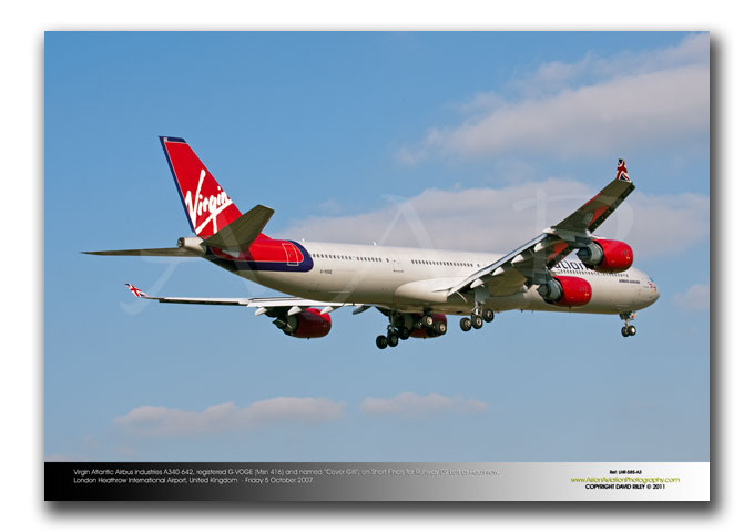 LHR-585 - Virgin Atlantic Airways Airbus Industries A340-642 - G-VOGE (Msn 416) and named �Cover Girl�,