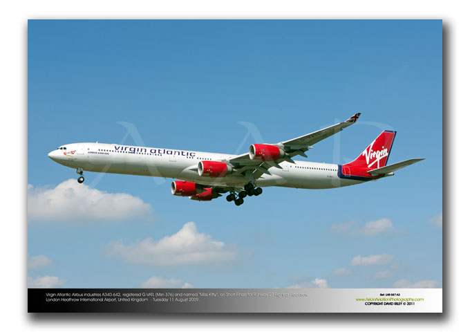 LHR-587 - Virgin Atlantic Airways Airbus Industries A340-642 - G-VATL (Msn 376) and named �Miss Kitty�
