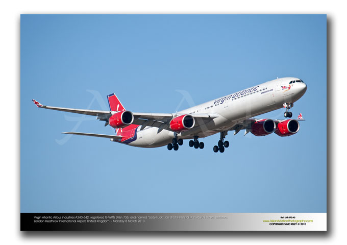 LHR-590 - Virgin Atlantic Airways Airbus Industries A340-642 - G-VWIN (Msn 736) and named �Lady Luck�